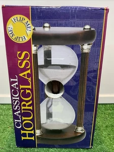 Koch Classic Sanduhr Sanduhr 9,5" hoch mundgeblasenes Glas Holz & Messing in Box - Bild 1 von 18