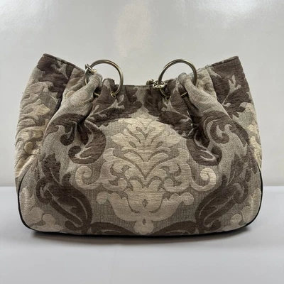 GLENDA GIES Diseñador Beige Tostado TAPIZ MUJER BOLSO MONEDERO Correas de Cadena Foto 1 de 4