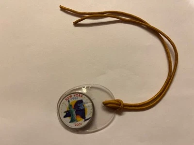 Painted / Colored United States New York State Quarter 2001 Pendant - Image 1 of 3
