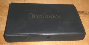 Set of vintage Bakelite dominoes 28 pcs Double Six in case - Picture 1 of 3