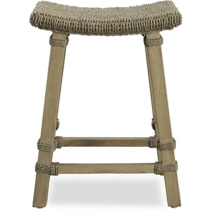 Uttermost 22903 Everglade Ottoman or Stool Mango Wood with Sea Grass and Rattan - Picture 1 of 5