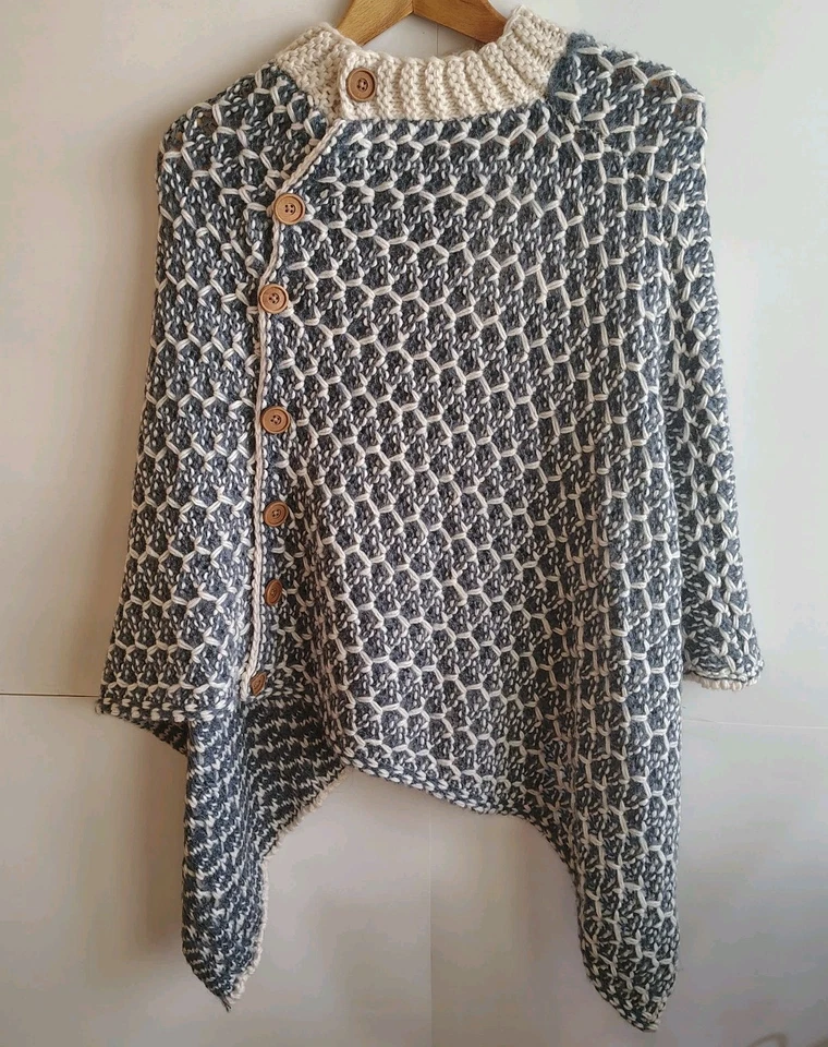 Просто Ноэль насмешливый шеи коренастый вязаный шаль плащ комплект Cottagecore богемное побережье уютный - Изображение 1 из 4