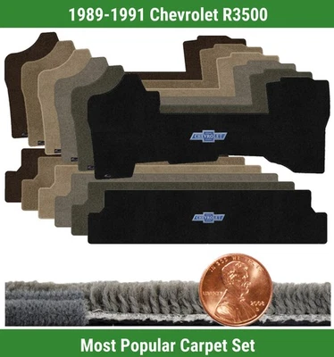 Conjunto de tapete personalizado Ultimat para Chevrolet R3500 89-91 com logotipo (2 peças) #9AW - Imagem 1 de 4