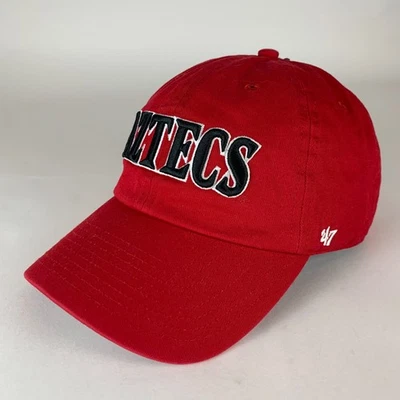 San Diego State Aztecs NCAA Red 47 Brand Clean Up Relaxed Fit Strapback Hat New - Image 1 of 4
