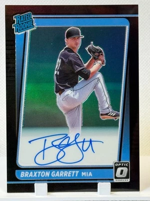2021 Donruss Optic Braxton Garrett Rated Rookie Black Auto Rc #RRS-BG (33/50) - Image 1 of 2