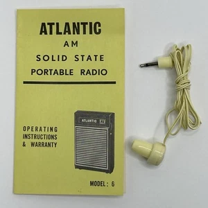 Atlantic Model 6 Vintage Japan Radio Kopfhörer & Handbuch - ungetestet - Kauf wie besehen! - Bild 1 von 4