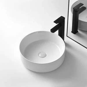 Bathroom Vessel Sink Ceramic Basin Bowl Porcelain Wash Pop up Drain Combo 3 Size - Picture 1 of 48