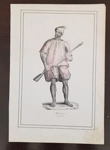 Gravure originale COSTUME 19ème SIÈCLE: MABOUM Mandingue (document authentique) - Imagen 1 de 1