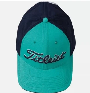 NUEVO TITLEIST Hombre Rendimiento Jersey Ajustable Golf Sombrero-Jade/Azul Marino - Imagen 1 de 3