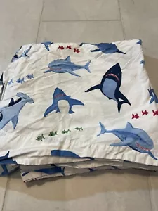 Pottery Barn Kids Hai Biss ZWILLING flaches Blatt ~ HAIE - Bild 1 von 2