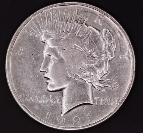 1921 Peace Dollar High Relief - VG Cover