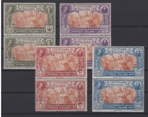 (WH22023) ITALIEN, KÖNIGREICH - 1923, SAS 131/34 PAARWEISE, LEBENSLAUF € 150, MNH, SIEHE SCAN - Bild 1 von 2