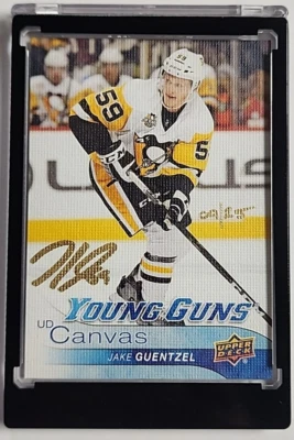 Upper Deck #C235 Jake Guentzel Young Guns Canvas Buybacks Autograph Gold Ink /25 - Image 1 of 4
