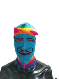 Sombrero personalizado de Halloween con máscara azul unisex - Imagen 1 de 6
