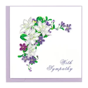 Quilling Card - Flower Sympathy Card - SO700 - Picture 1 of 1