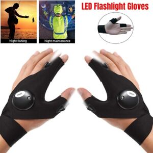 LED Flashlight Gloves for Outdoor Fishing Camping Hiking Repair Gloves Unisex