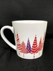 Starbucks Mug Holiday Winter Christmas Tree Mug 2017 Red Purple 14.2 oz EUC - Picture 1 of 6