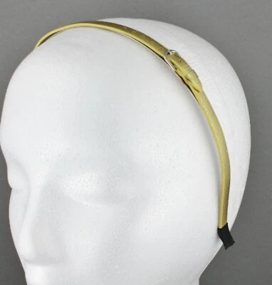Gold faux leather snake lizard skin thin skinny narrow headband buckle 1/4" - Image 1 of 4