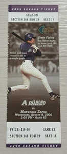 8-9-2000 Vladimir Guerrero 121 Randy Johnson 11ks boleto completo Angels Expos Salón de la fama - Imagen 1 de 2