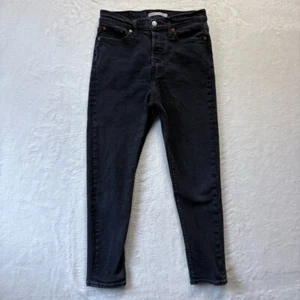 Levis Jeans Damen Gr. 29 Black Wash Wedgie Skinny High Rise Button Fly Stretch - Bild 1 von 10