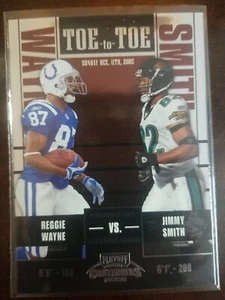 2005 Playoff Contenders Toe to Toe Reggie Wayne vs Jimmy Smith #TT-40 - 407/450 - Picture 1 of 4