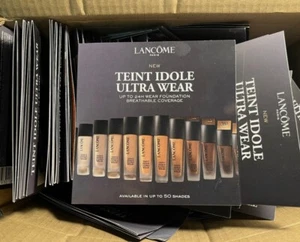 34x Lancome Teint Idole Ultra Wear Base Larga Duración 8 Tonos Tarjetas de Muestra - Imagen 1 de 5