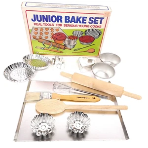 Vintage Fox Run Craftsmen Junior Bake Set Kids Made in USA 80s - Picture 1 of 5