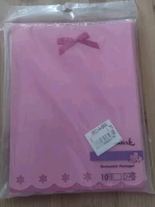 Hallmark 10 Invitations Pink Envelopes Ribbon Accessories Blank 2008 NOS - Picture 1 of 6