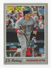 2019 Topps Heritage #475 J.D. Martinez Action Variation SP ~ Boston Red Sox