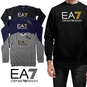 EA7 Pullover Long Sleeve Sweatshirt Size S-2XL Crew Neck RRP £99|Clearance Sale - Picture 1 of 19