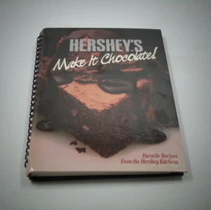 Hershey's Make It Chocolate Vintage 1987 Dessert Cookbook Hardcover Spiral Bound - Imagen 1 de 16