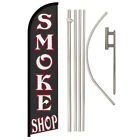 Smoke Shop Windless Advertising Swooper Flag Kit Vape E-Cig Vapor