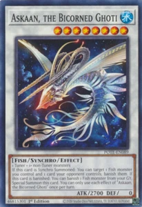 Yugioh! Askaan, the Bicorned Ghoti - POTE-EN089 - Common - 1st Edition Near Mint - Picture 1 of 1