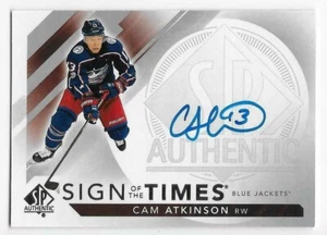 17/18 SP AUTÉNTICO SIGNO DE LOS TIEMPOS AUTÓGRAFO Cam Atkinson #SOTTCA GROUP G - Imagen 1 de 1