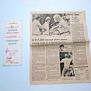 1976 a.C. Open Enjoie Golf Club TORNEO Emparejamientos Oficiales Bob Wynn solo gana - Imagen 1 de 6