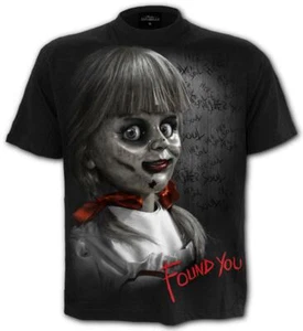 SPIRAL HORROR VILLAINS TEE T SHIRT TOP ANNABELLE FOUND YOU CREEPY DOLL WARREN - Picture 1 of 2