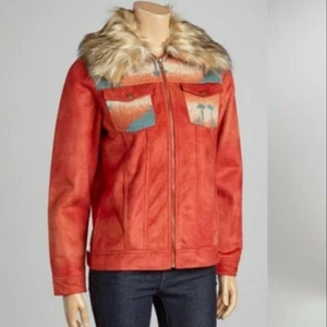Tasha Polizzi Clay Fur Collar Nashville Jacket Women's Size M New with out Tag - Picture 1 of 10