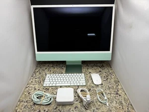 APPLE IMAC 24-INCH M1 CHIP 16GB RAM 256GB SSD 7-CORE GPU GREEN - Picture 1 of 11