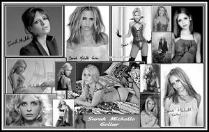 Sarah Michelle Gellar, immagine su tela di cotone collage firmata. Edizione limitata/sg-4) - Foto 1 di 1