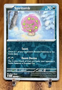 Tarjeta de Pokémon Spiritub 129/198 SV1 base escarlata y violeta inversa holo casi nueva - Imagen 1 de 2