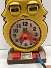 Tomy Toys Owl Answer Learning Clock Plastic 1970s Time Educational 1975 Vintage