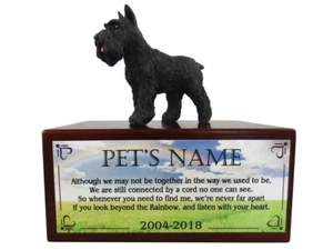 Conversation Concepts Black Schnauzer with Beyond The Rainbow Poem Urn - Picture 1 of 5