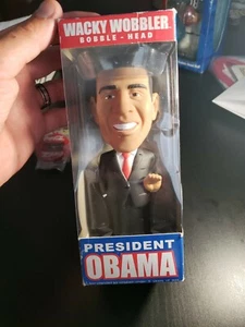 BARACK OBAMA 44th USA President BOBBLEHEAD HEADKNOCKER WACKY WOBBLER 7" Funko - Picture 1 of 4