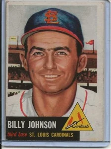 1953 Topps Baseball Card Billy Johnson 3rd Base St Louis Cardinals EX MINT # 21 - Picture 1 of 2
