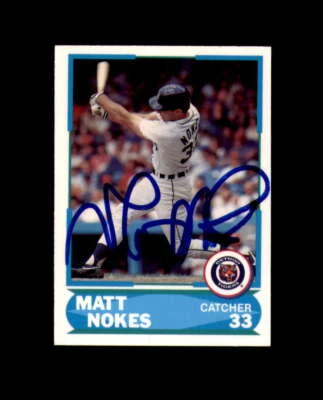 Matt Nokes Signed 1988 Score Young Superstars Detroit Tigers Autograph - Image 1 of 2