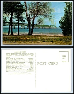 Cartolina MICHIGAN - Ponte Mackinac "2" O29 - Foto 1 di 1