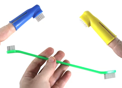 Large and Small Dog Toothbrush Dental Care Kit Pets Puppy Cat Kitty Finger Thumb - Image 1 of 4