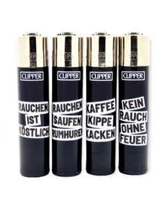 Clipper Feuerzeuge große Sammlung Limited Edition FFX Rauchersprüche 1 von 4 Stück - Bild 1 von 1