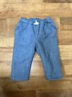 Gap Baby Girl's Blue Denim Pull-On Pants size 12-18 months elastic waist