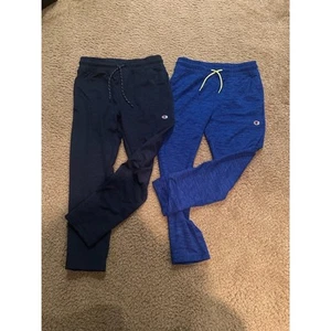 NWOT Champion Youth 2-pack Active Pants (Black/Blue) Size XS (5-6) - Picture 1 of 10